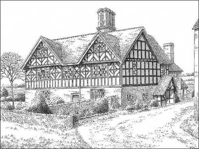 Drawing of Old Hall 1949
