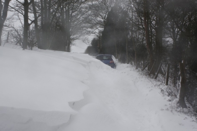 Snow drifts Old Hall Lane, Barr Beacon 