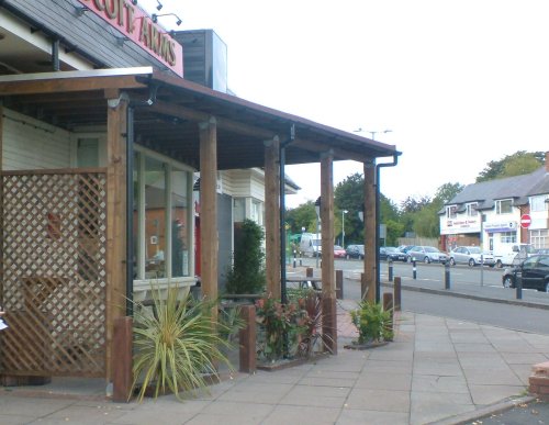 smoking area at the Scott Arms