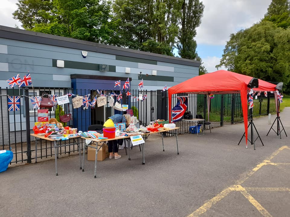 The Pavilion decorated  ready for the picnic event